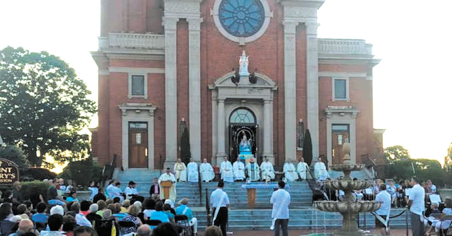 In celebration of St. Mary’s Feast, St. Mary’s Church holds an open-air mass in honor of Maria Santissima della Civita at St. Mary’s Church followed by a candlelight procession. (Submitted photo)